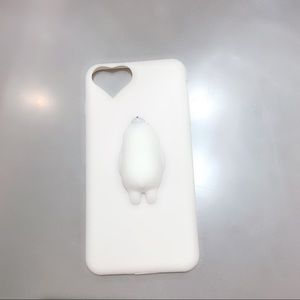 🌕Squeeze squishy toy cute polar bear iphone case